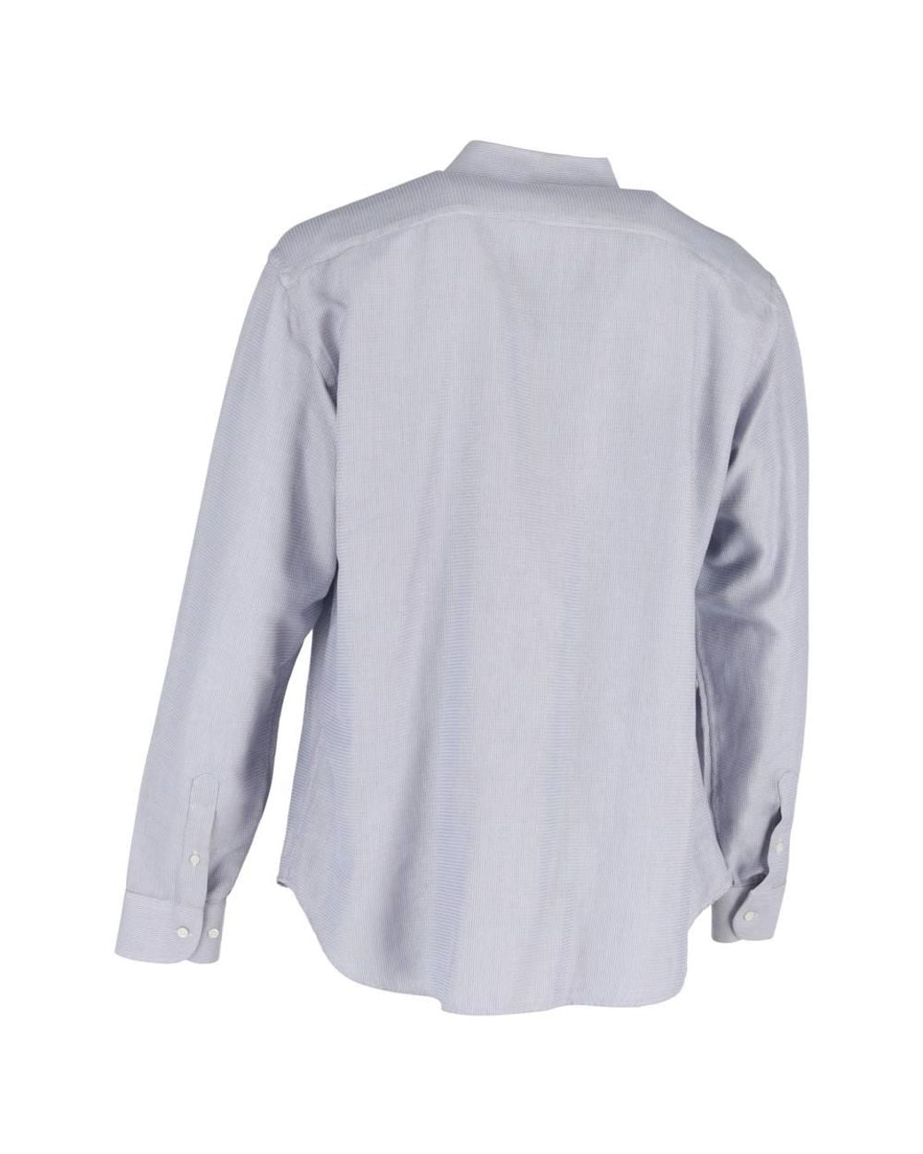 Giorgio Armani Blue Preloved Patterned Long Sleeve Shirt for men