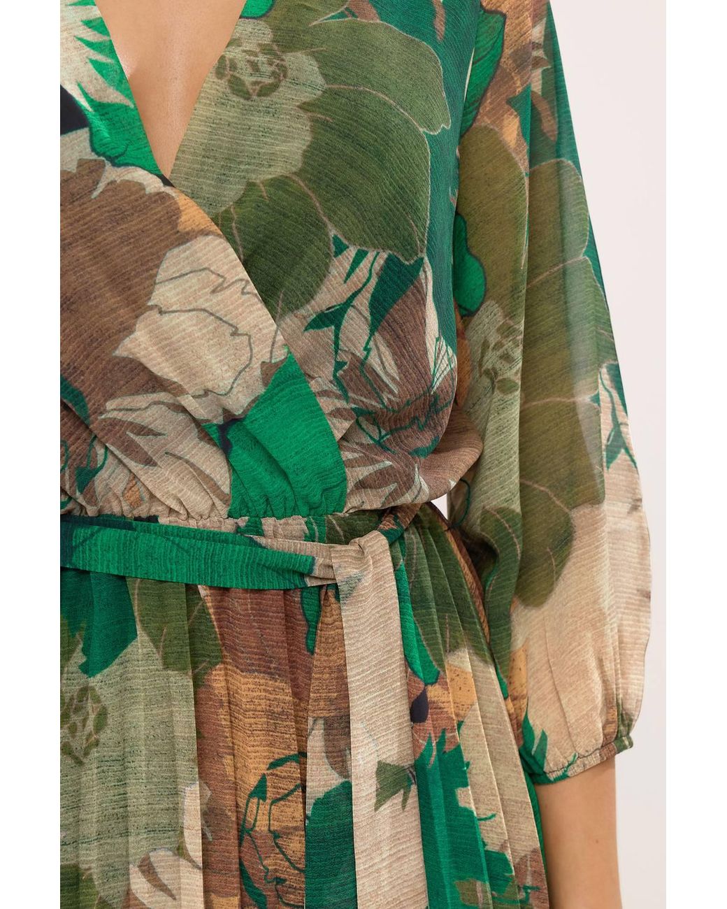 Star by Julien MacDonald Green Abstract Pleated Dress