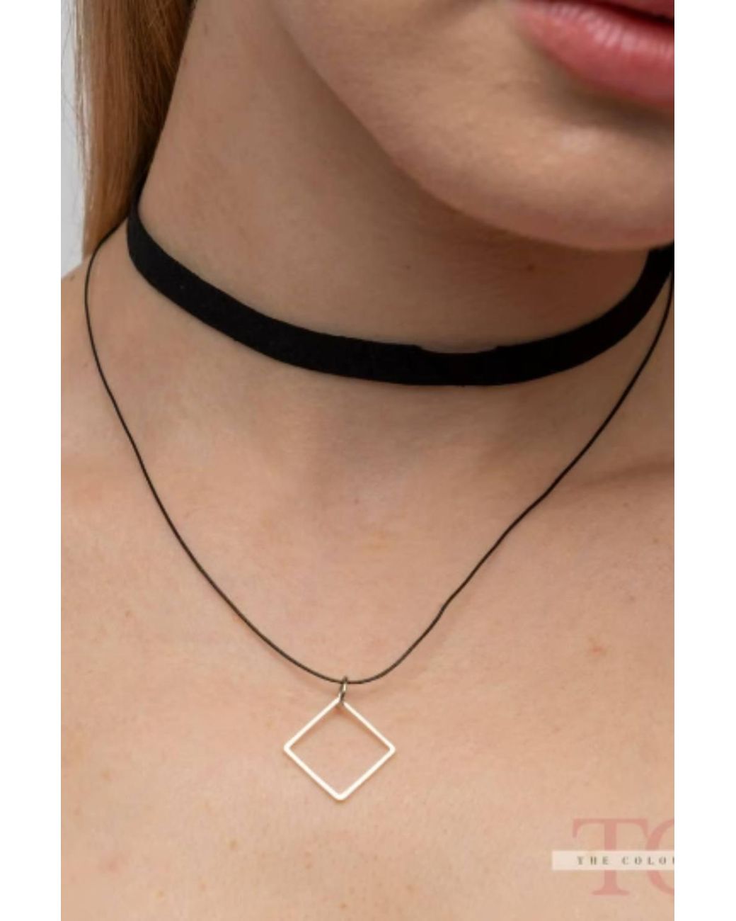 The Colourful Aura Natural Lace Square Gothic Victorian Vintage Emo Choker Layered Necklace