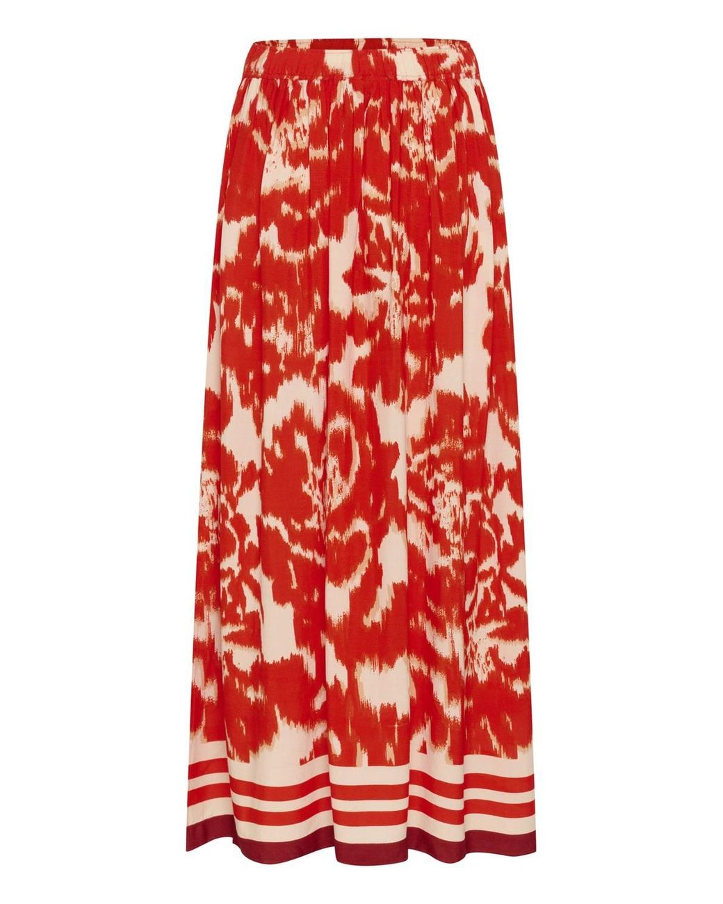 Saint Tropez Red Khloe High Waisted Loose Fit Maxi Skirt