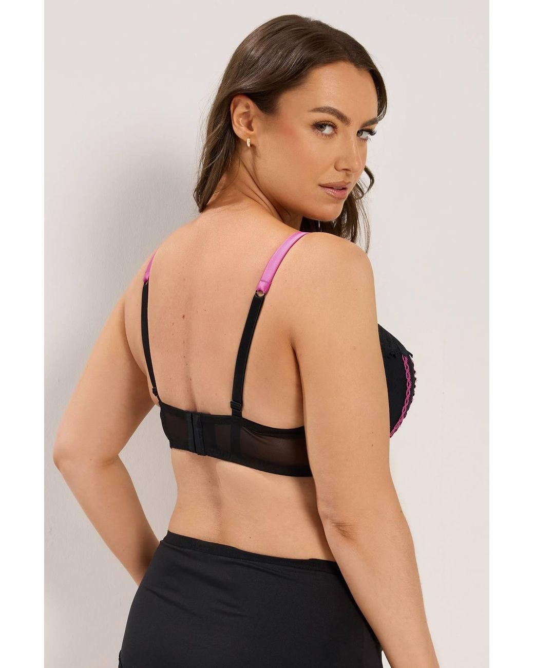 Yours Black Ribbon Underwired Padded Bra