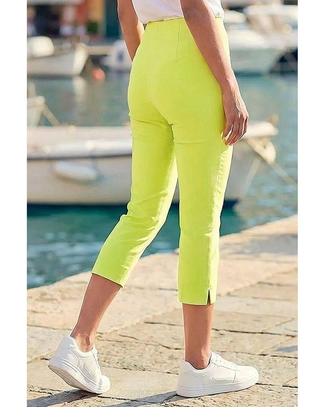 Roman Gray Cropped Stretch Trouser Capri Summer Leggings 3/4 Pedal Pushers