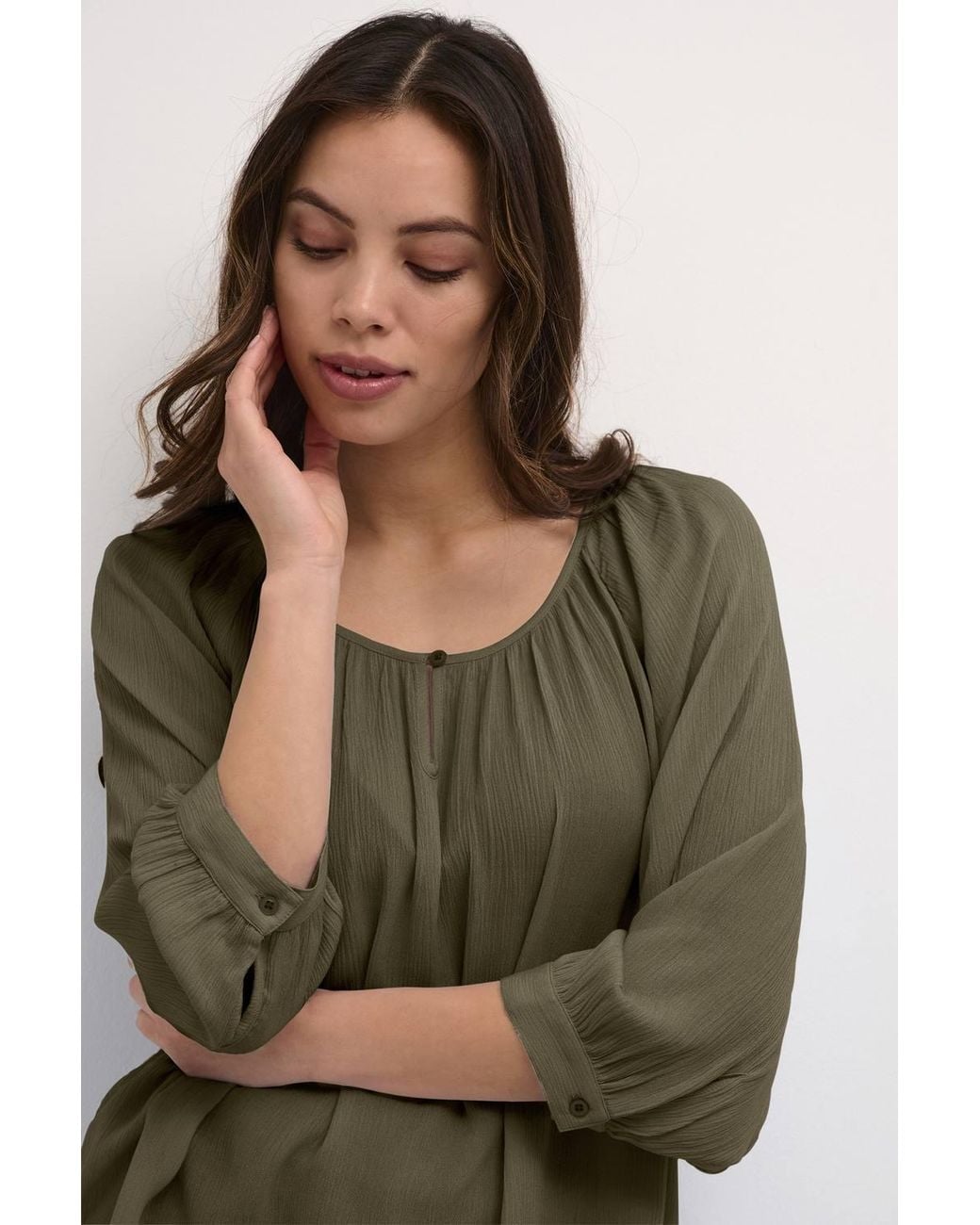 Kaffe Green Amber Regular Fit Tunic