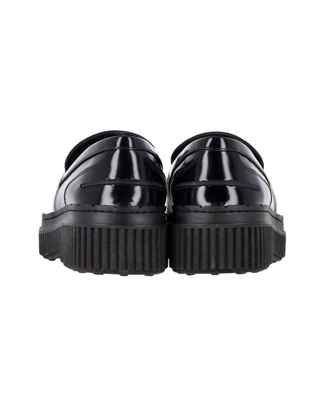 Tod's Black Preloved Platform Penny Loafers