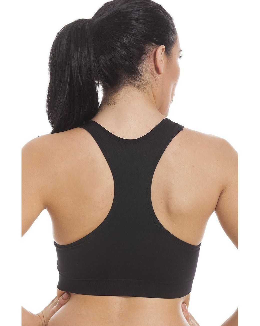 CAMILLE Black Plain Seamfree Maternity Sleeping Bra