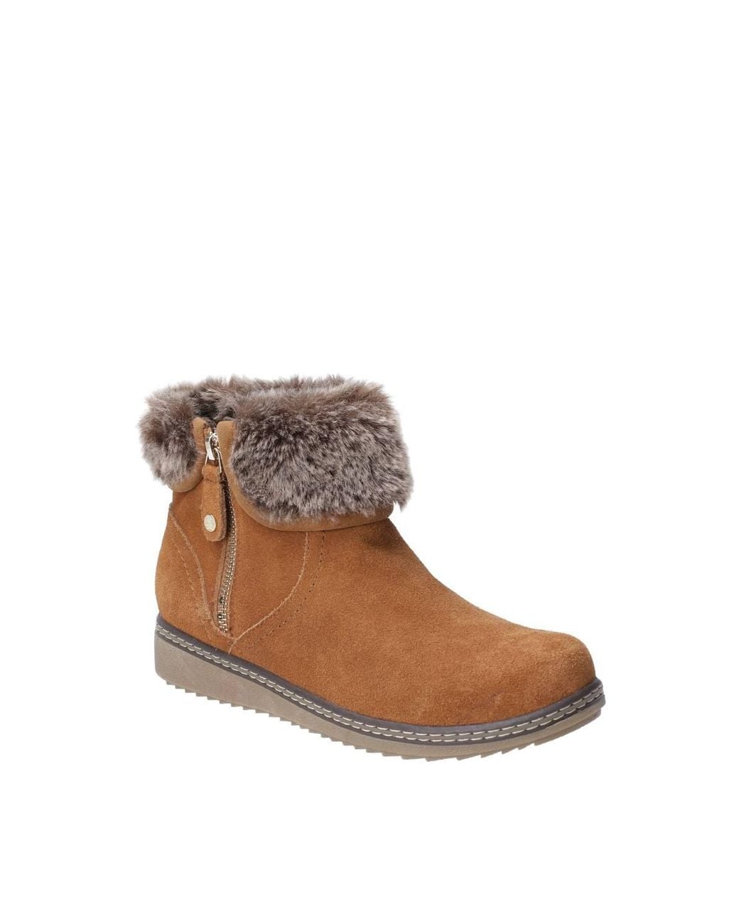 Hush Puppies Brown 'Penny' Suede Ankle Boots