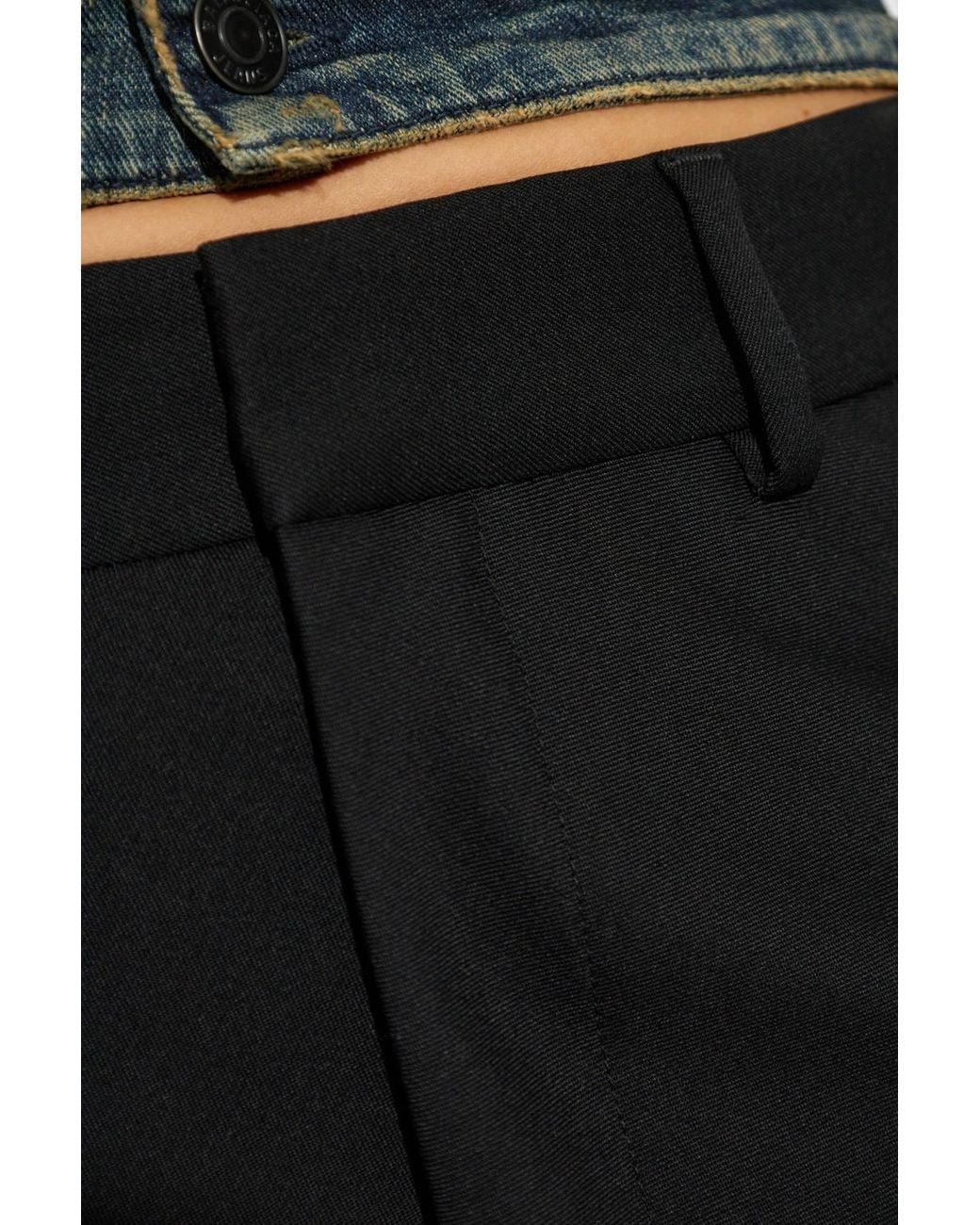 Balenciaga Black Preloved Wool Skirt