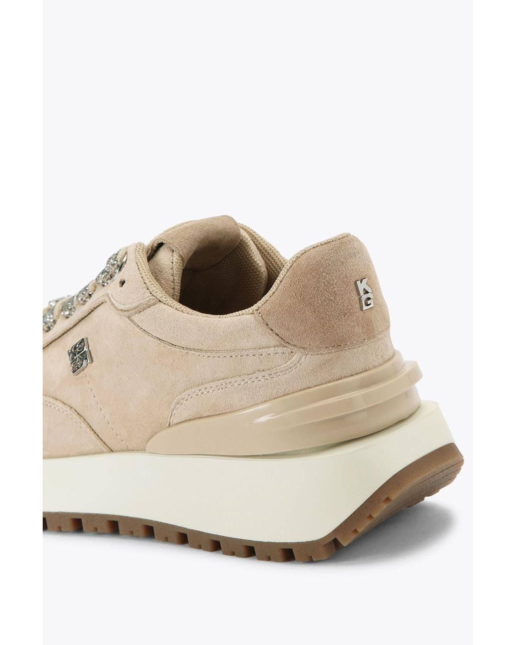 KG by Kurt Geiger White 'Louisa2' Suede Trainers