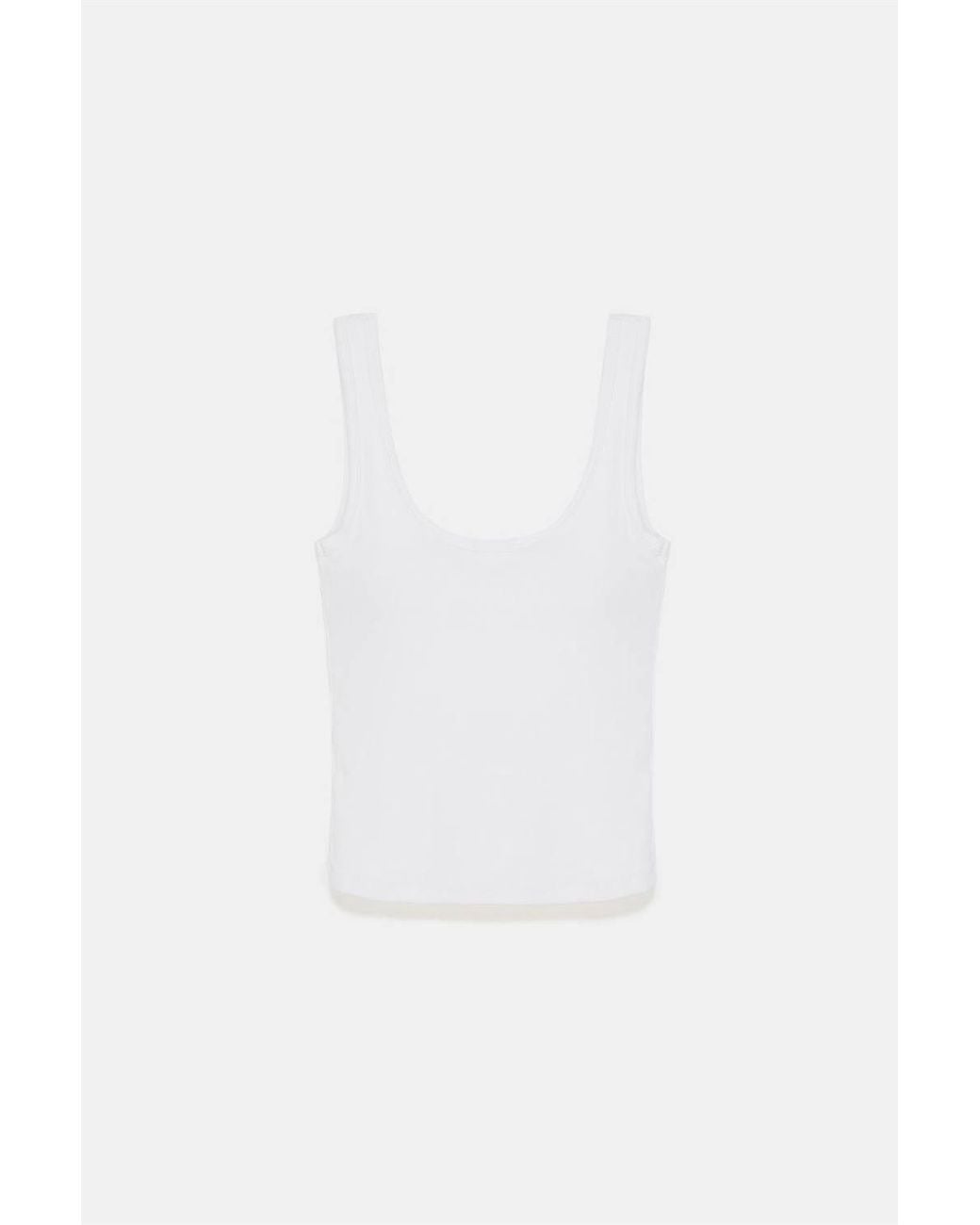 Dilvin Blue Slim Fit Sleeveless Jersey Cami Blouse