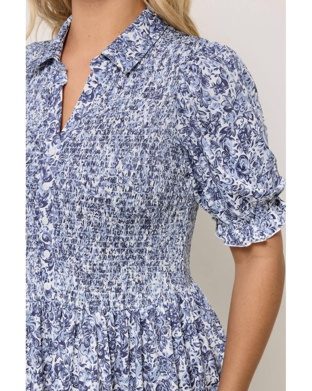 Yours Blue Floral Midi Dress