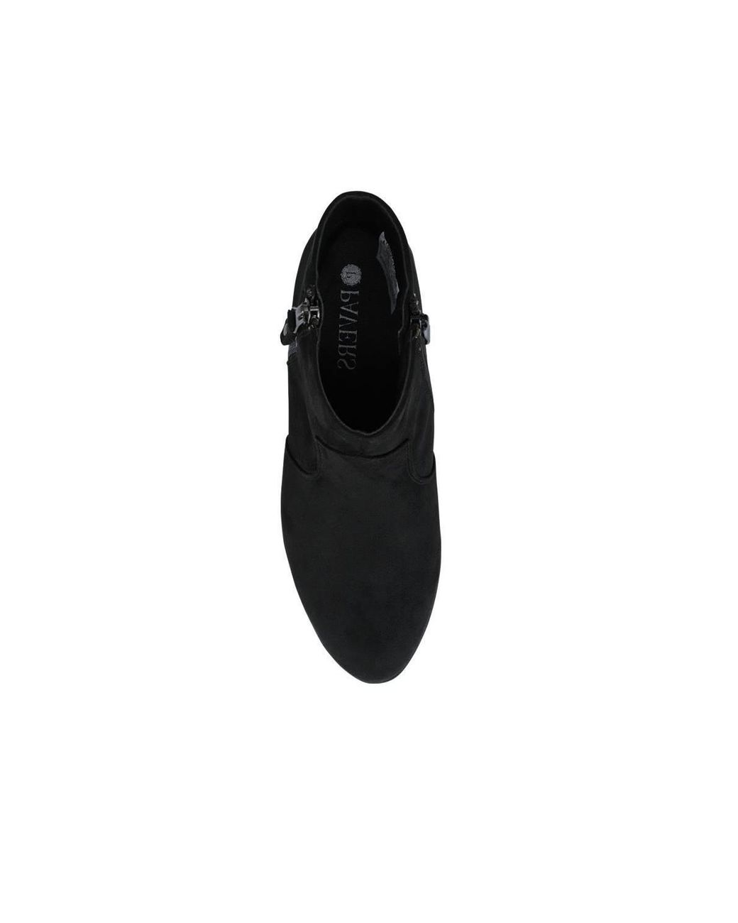 Pavers Black Western-Heeled Ankle Boots