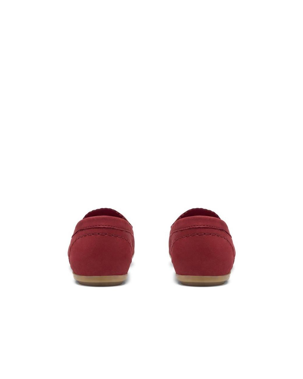 Clarks Red Elliotte Step Nubuck Slip Ons, Moccasins
