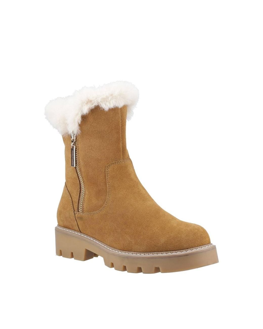 Hush Puppies Brown Ambre Zip Boot