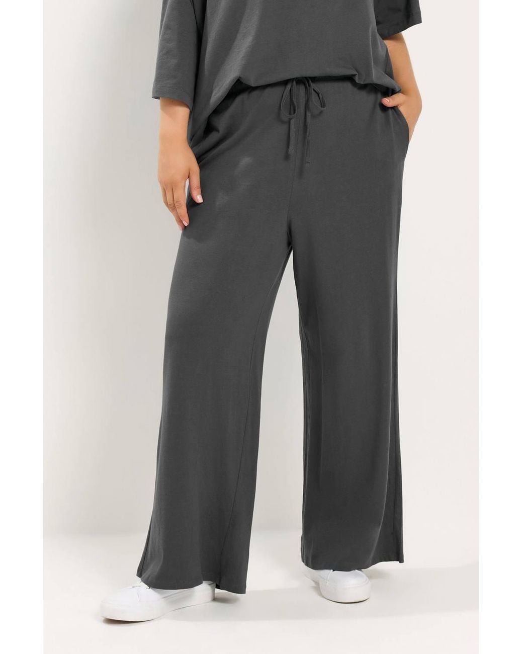 Yours Black Wide Leg Trousers