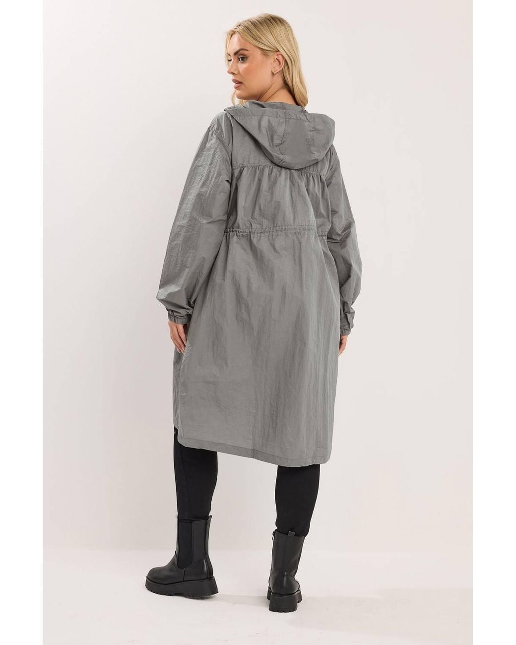 Yours Gray Lightweight Longline Parka Jacket