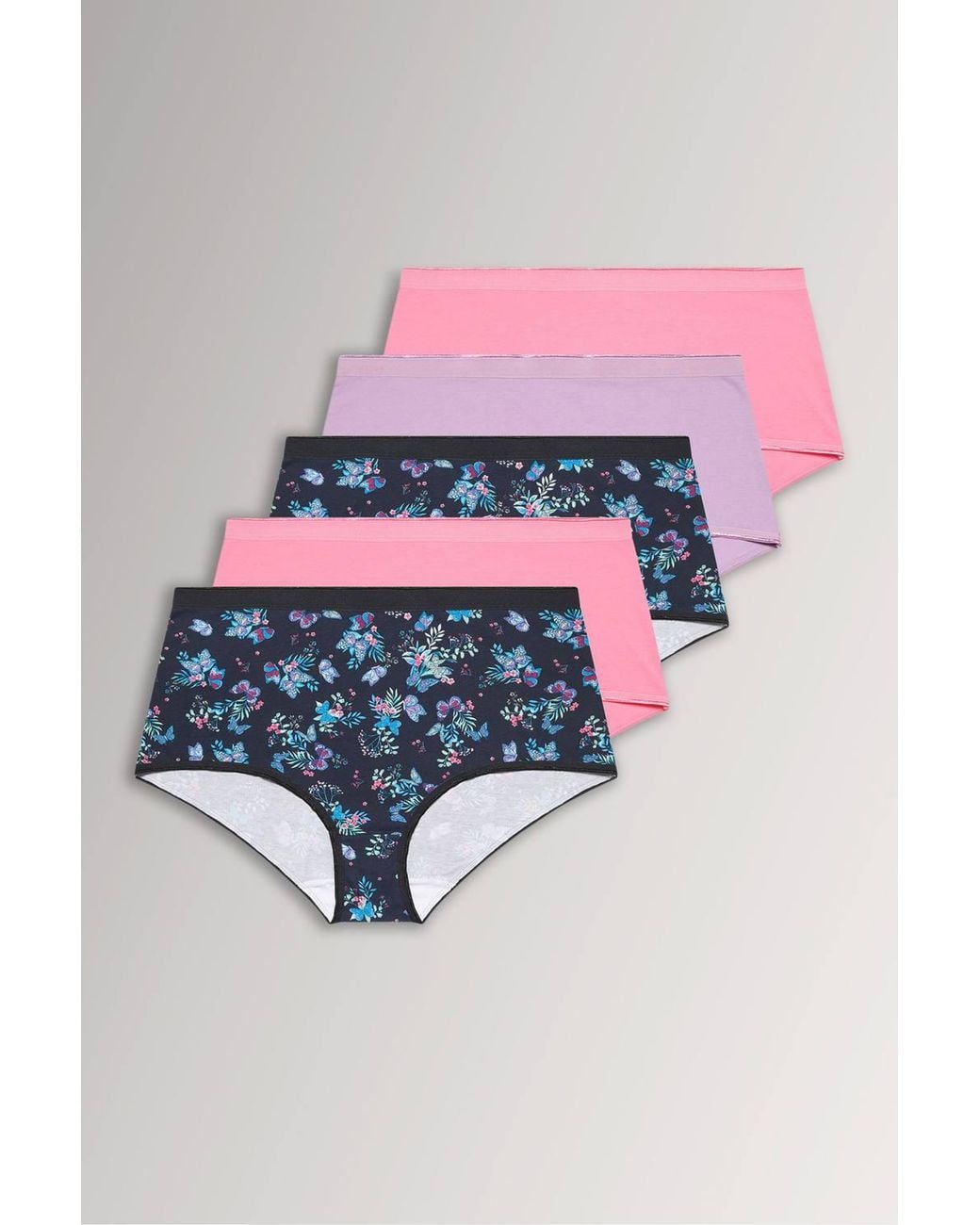 Yours Multicolor 5 Pack High Waisted Full Briefs