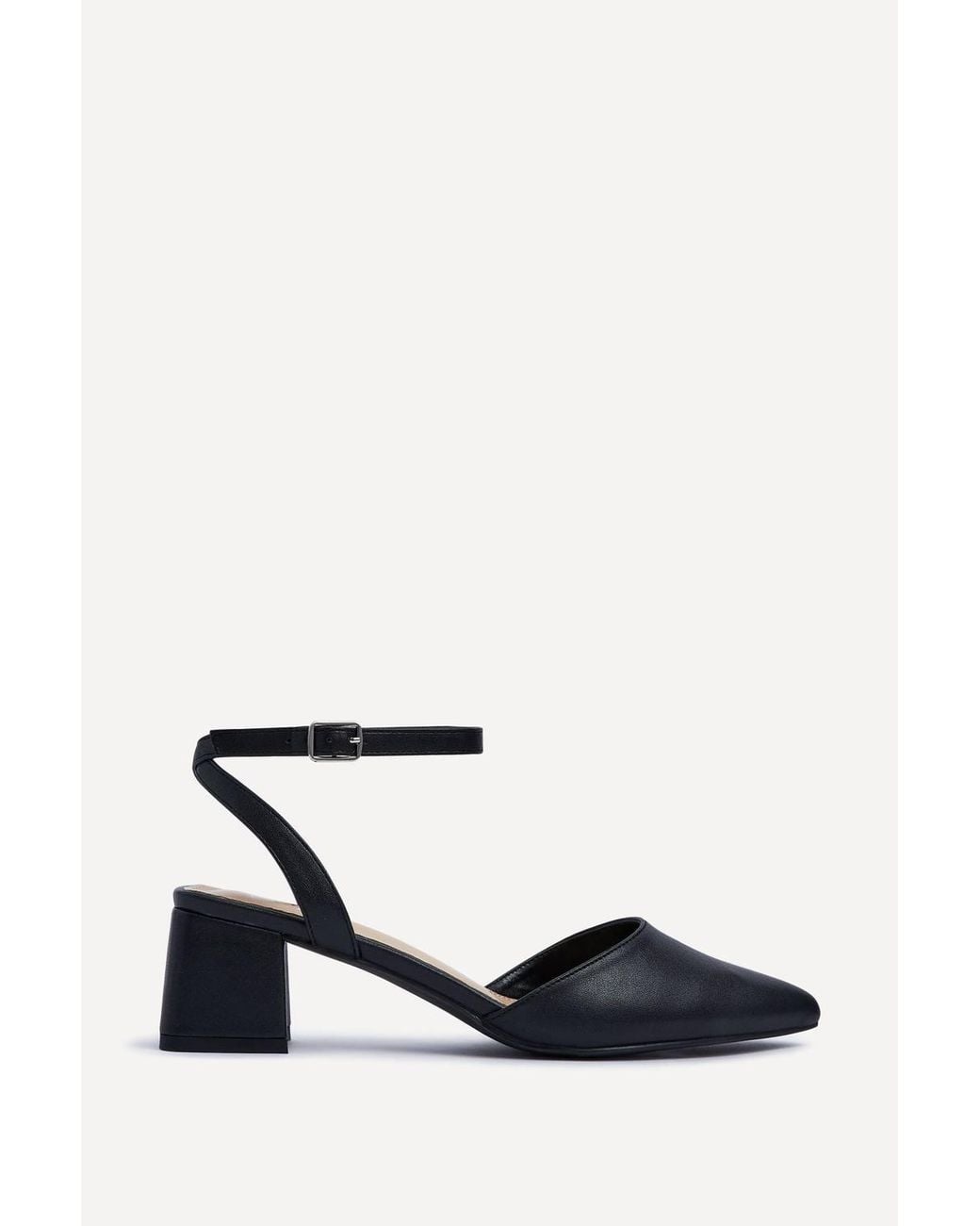 Linzi White Suzy Wide Fit Faux Leather Court Heel