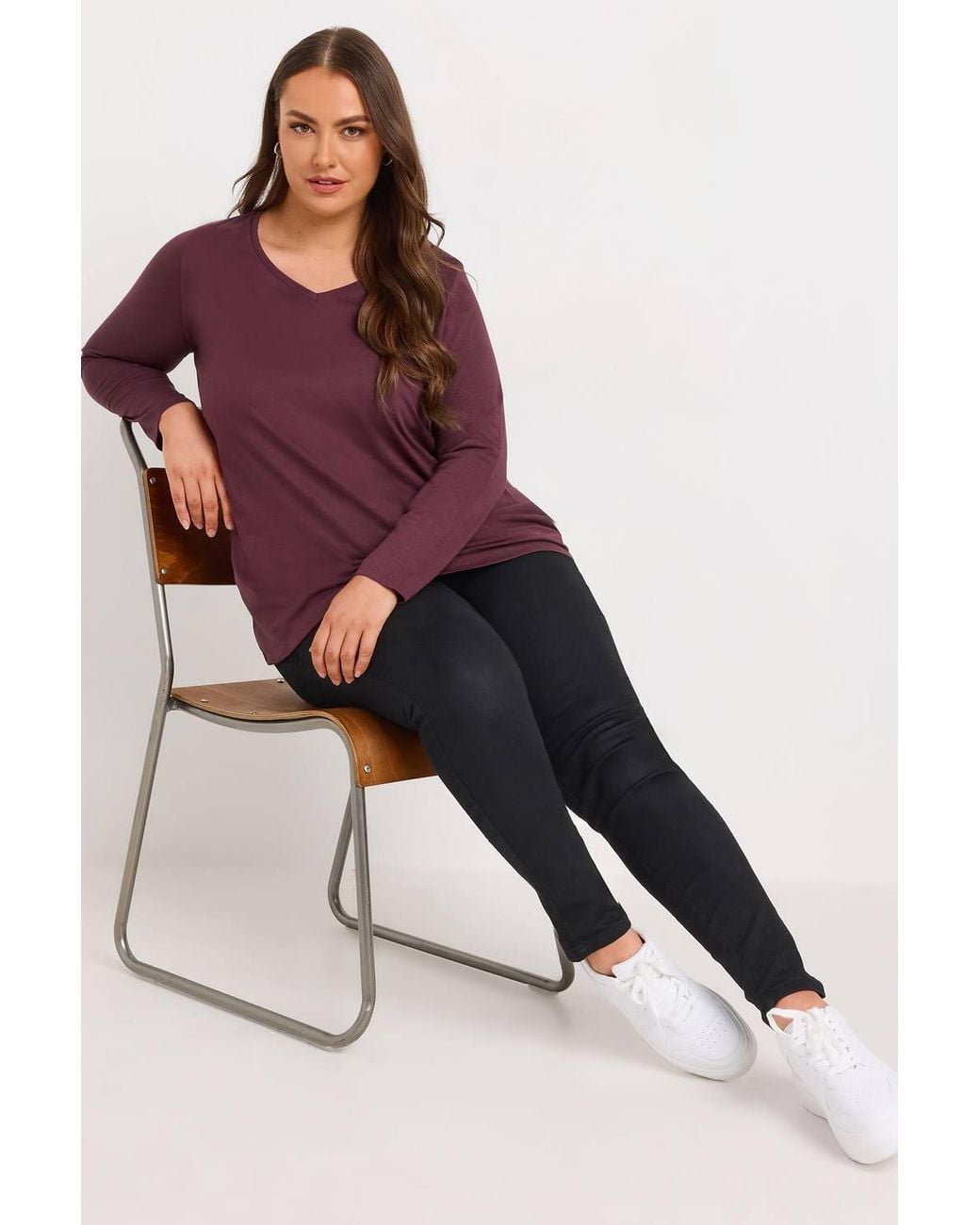 Yours Brown 3 Pack V-Neck T-Shirts