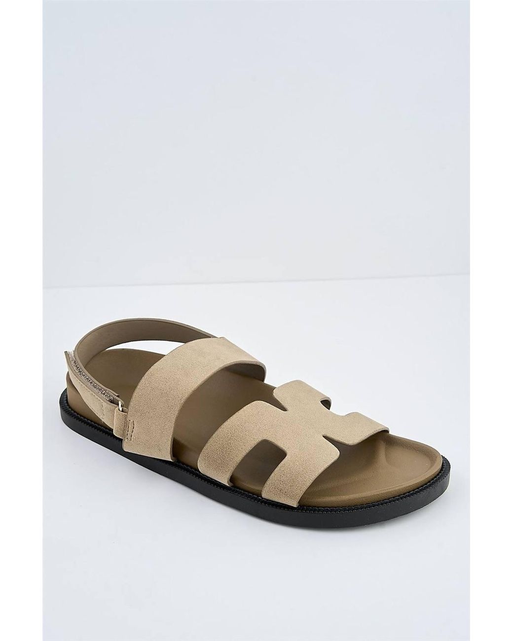 Miss Diva White Ilene Cutout Detail Velcro Strap Sandals