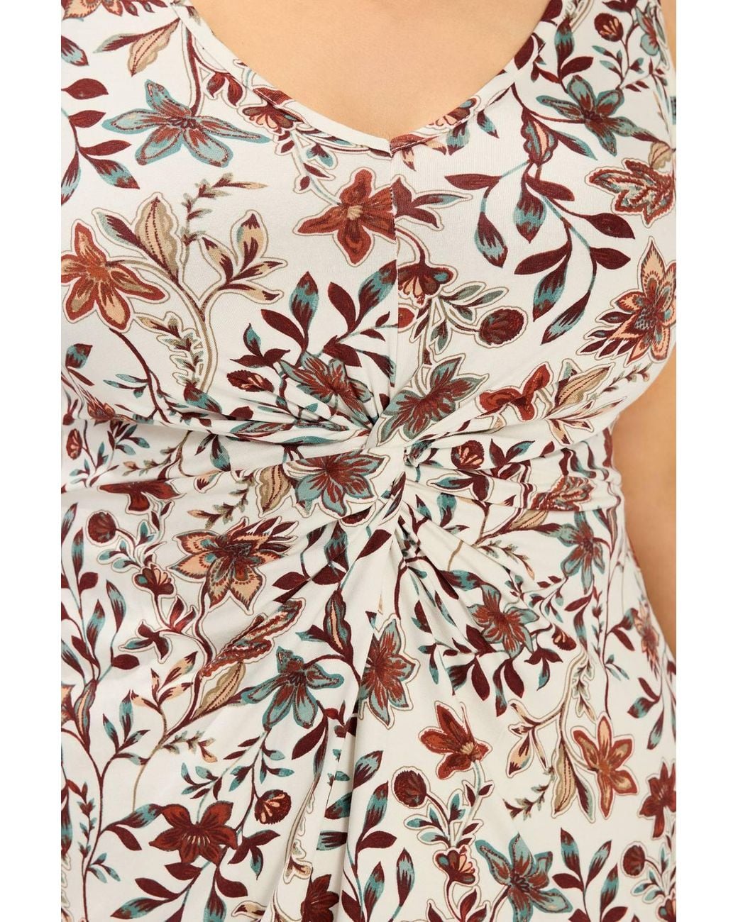 Yours White Knot Front Vest Top