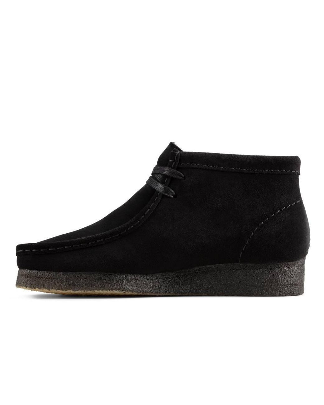 Clarks Black Wallabee Boot Suede Ankle Boots, Wallabee, Lace Up