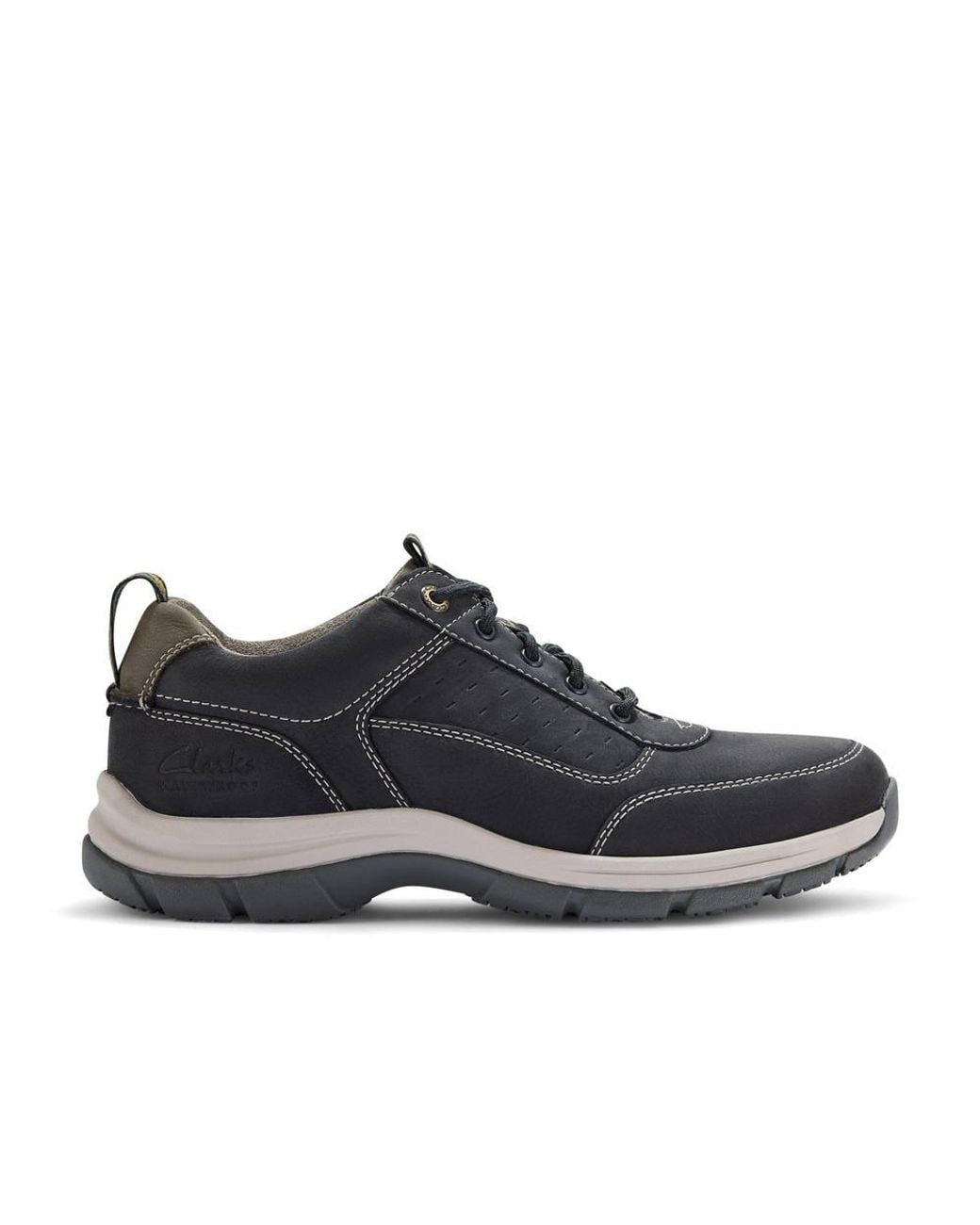 Clarks Black Spypath Ox Nubuck Trainers, Walking for men