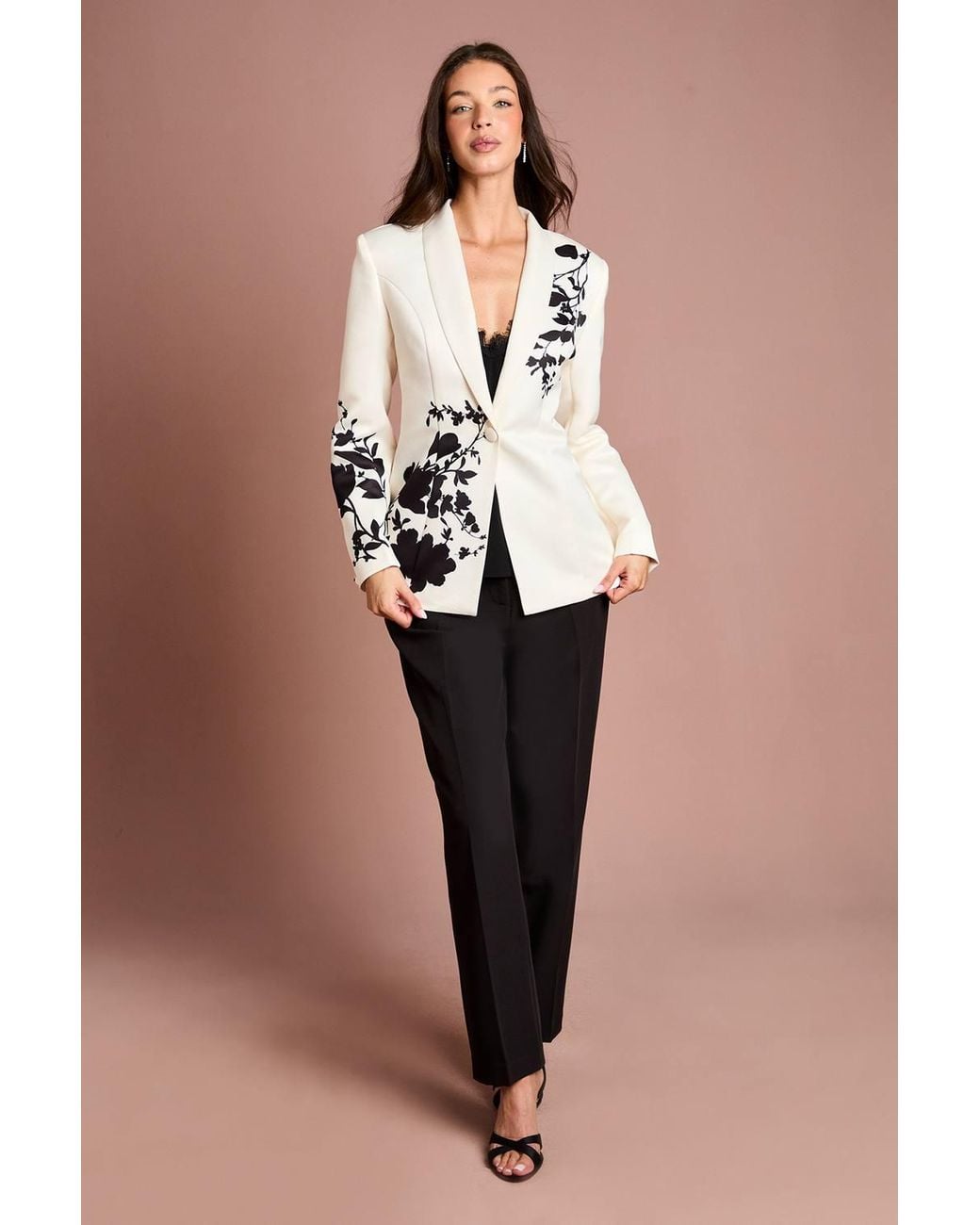 Coast Multicolor Placement Print Floral Blazer