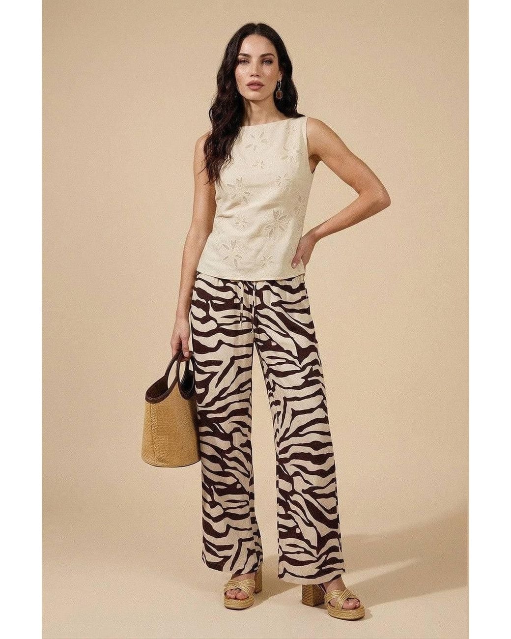 Urban Bliss Natural Zebra Trousers