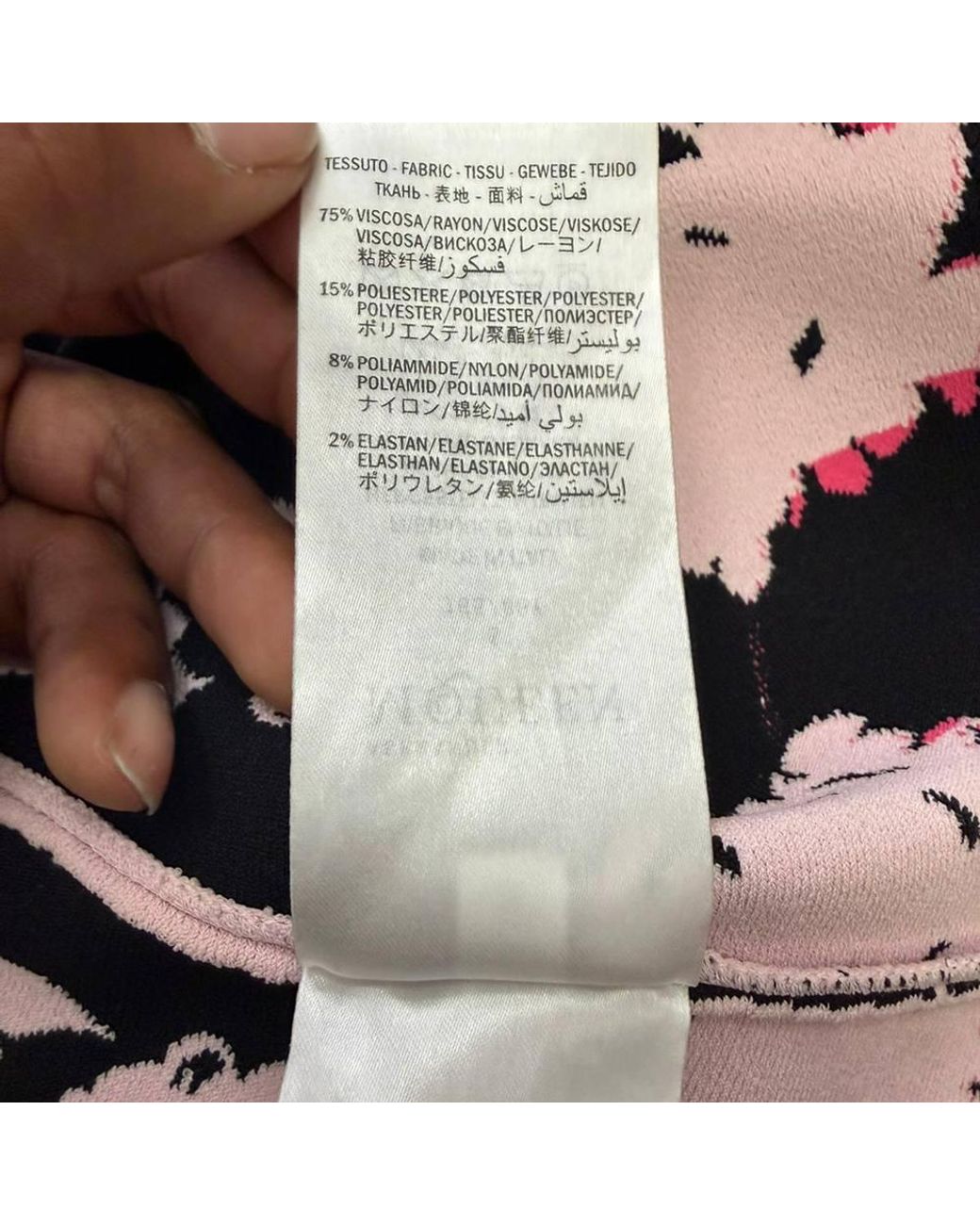 McQueen Black Preloved Rose-Jacquard Knit Flare Midi Skirt