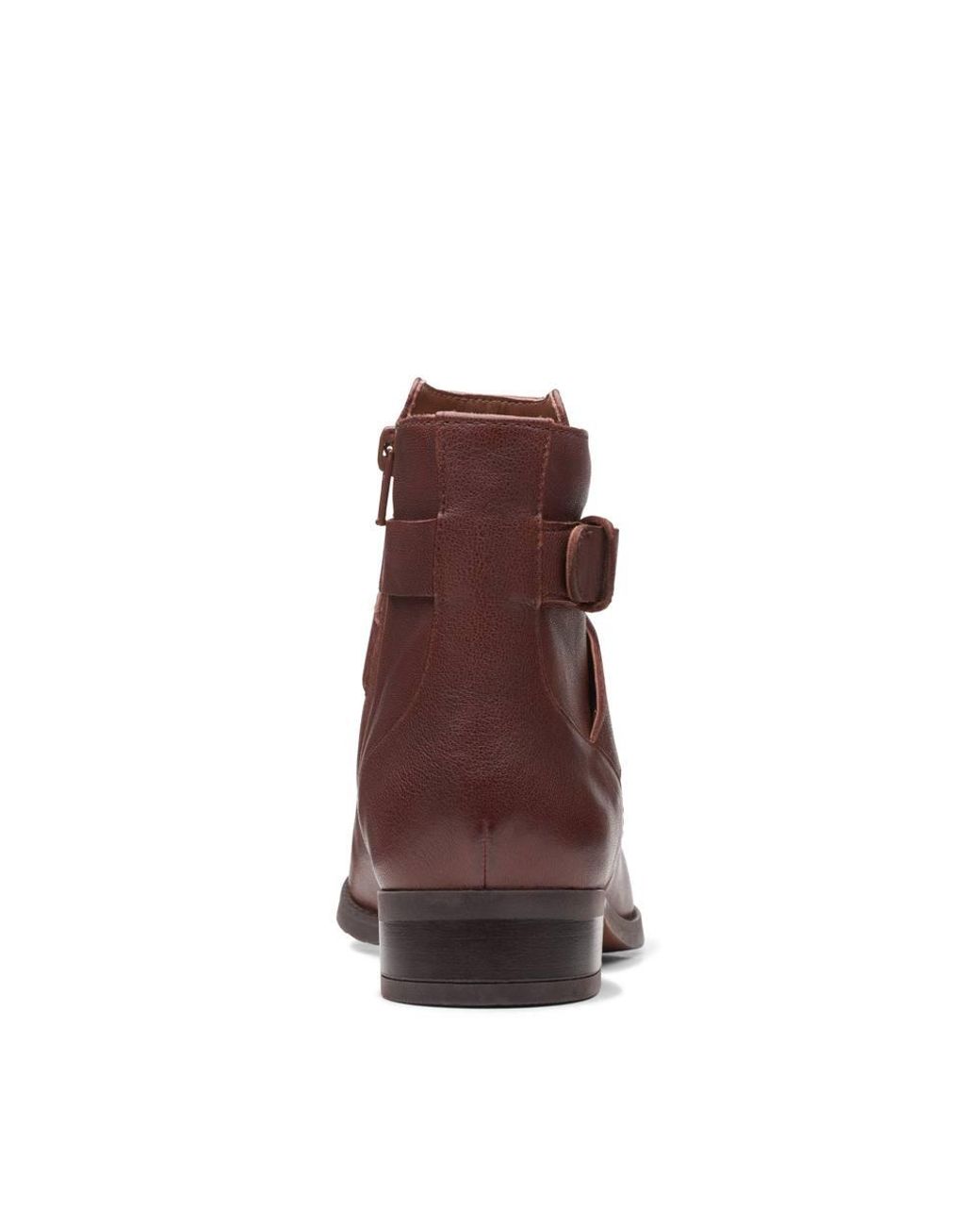 Clarks Brown Hamble Buckle British Tan Leather Ankle Boots