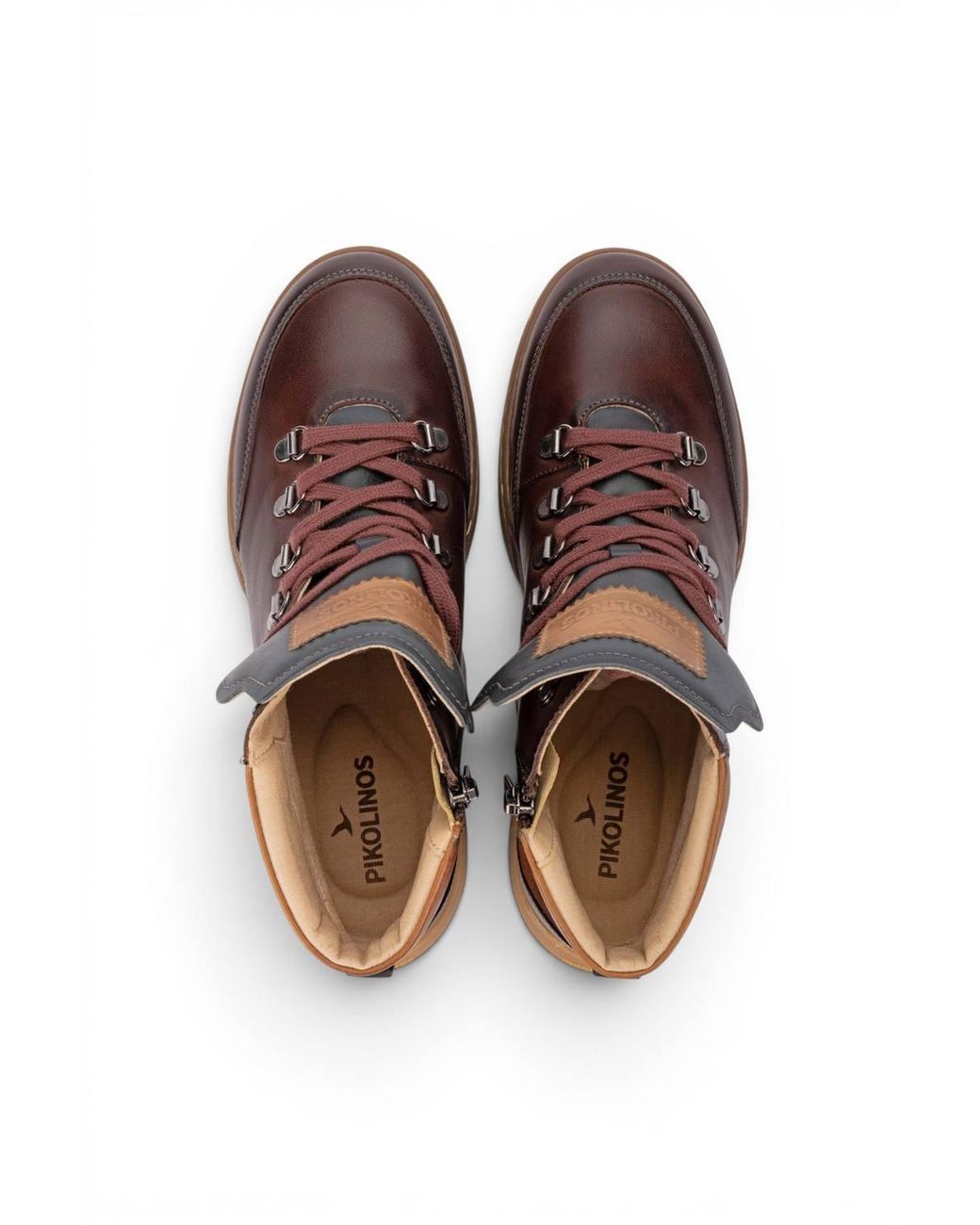 Infinity Leather Brown Leather Lace Up Sneakers Trainer Shoes