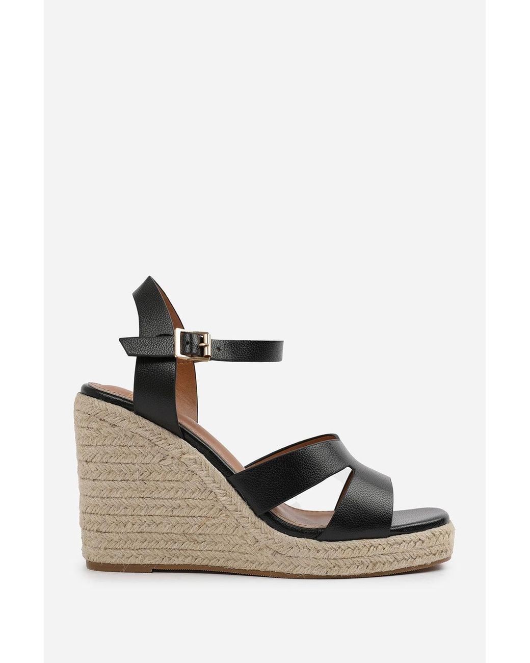 Where's That From Natural 'Belvia' Wedge Heel Sandals W/ Cutout Strap