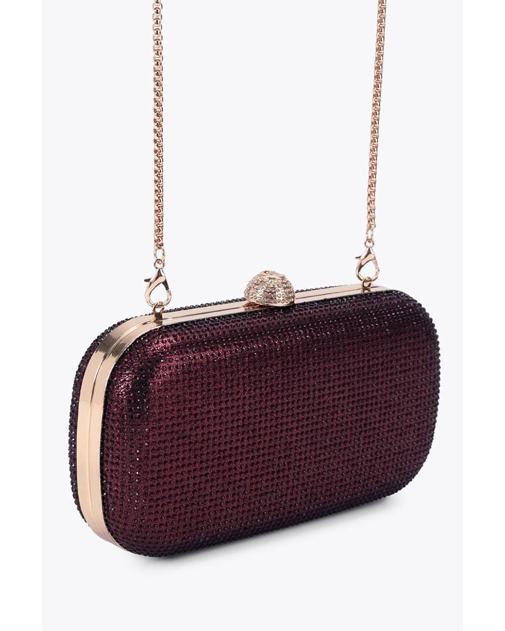 Carvela Kurt Geiger Purple 'Cecilia Hard Clutch' Bag