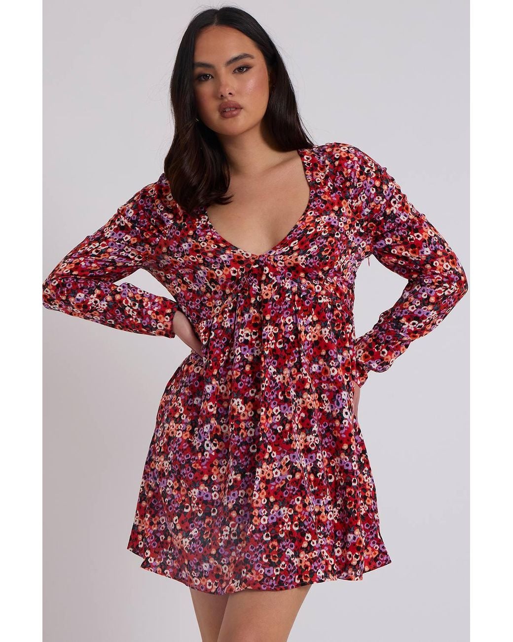 Urban Bliss Red Empire Line Dress
