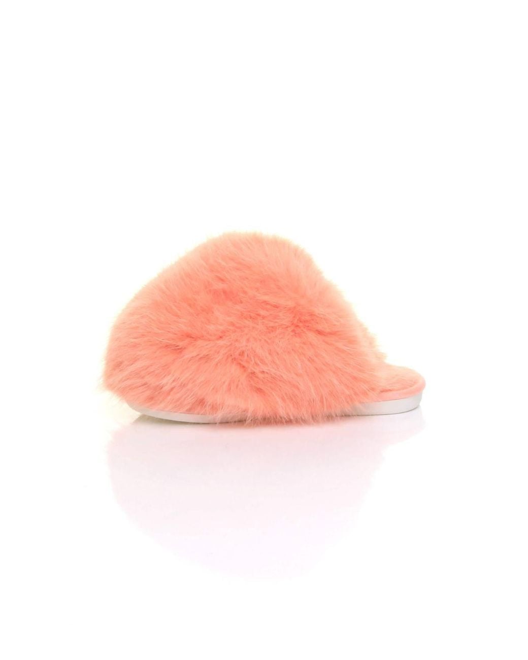 AJVANI Gray Slip On Mule Fluffy Indoor Slippers