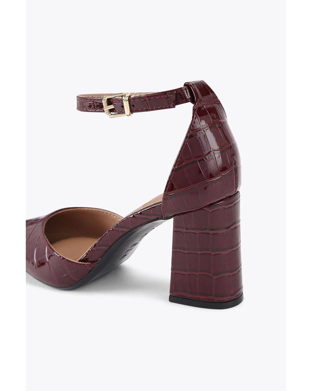 Carvela Kurt Geiger Red 'Refined Court' Croc Print Heels