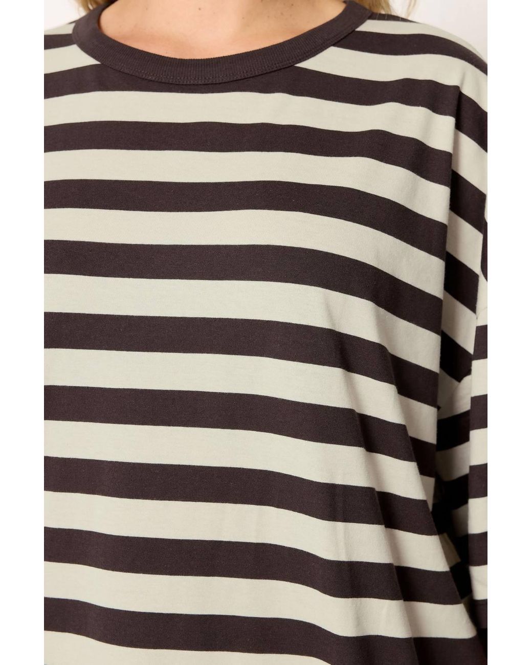 Yours Natural Boxy Stripe T-Shirt