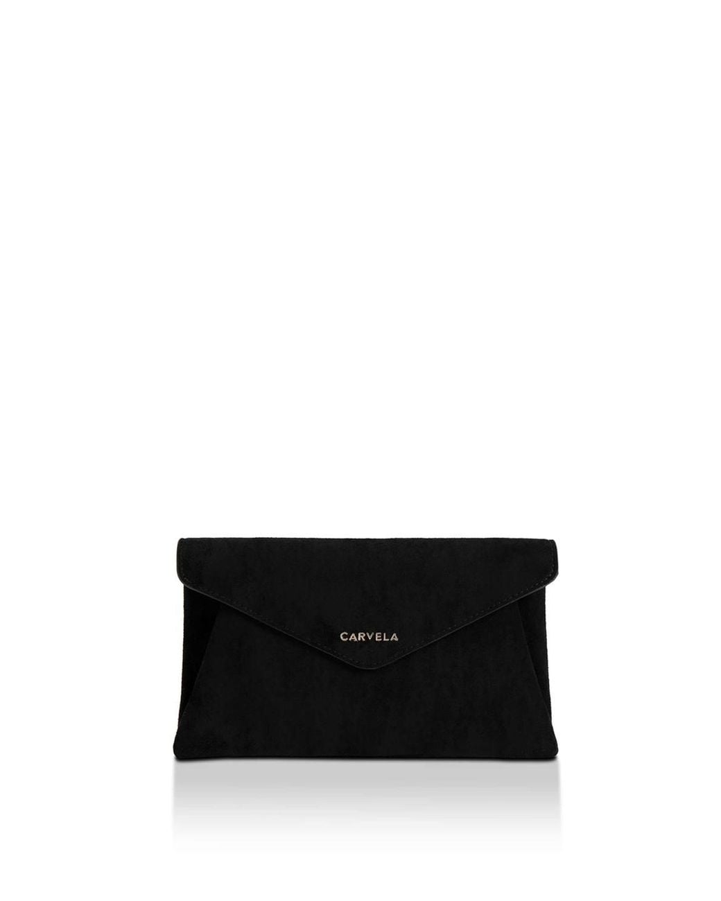 Carvela Kurt Geiger Black 'Megan Envelope Clutch' Suedette Bag