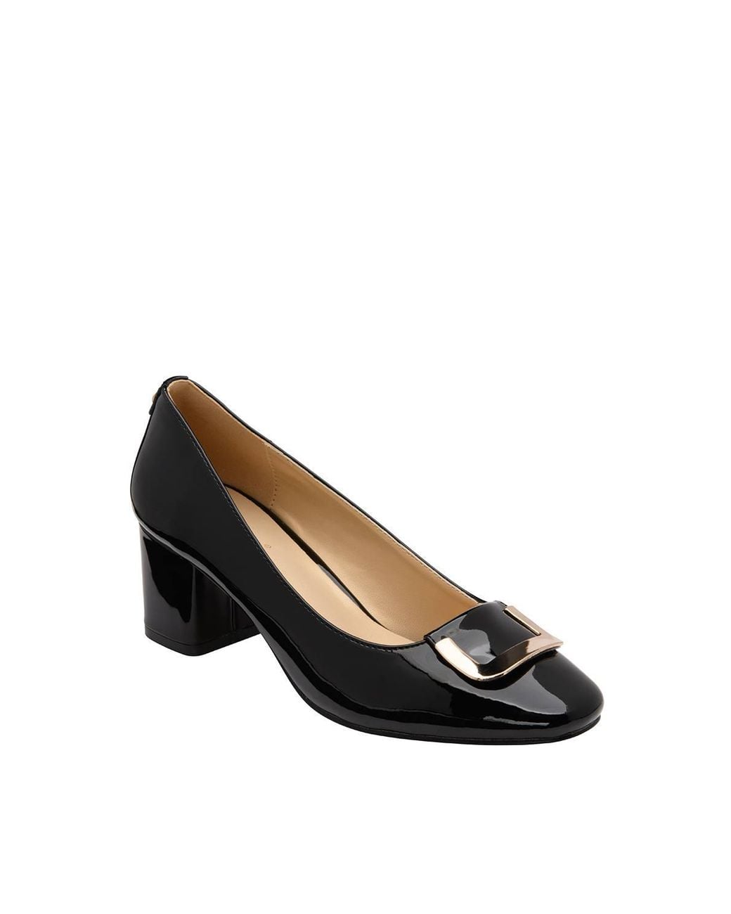Lotus Black 'Aubrey' Block-Heel Court Shoes