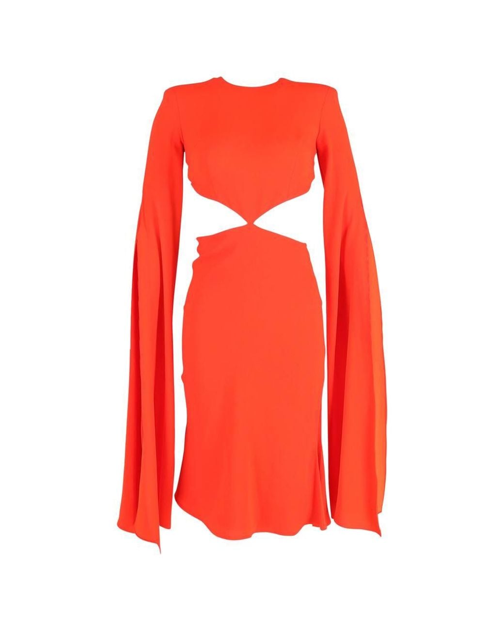Alex Perry Red Preloved Cape Effect Cutout Dress