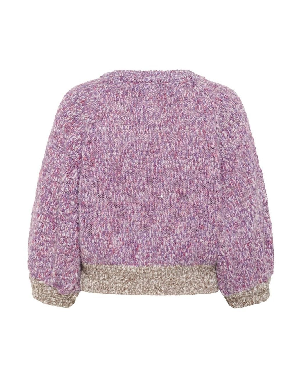 Saint Tropez Purple Long Sleeve Crew Neck Jumper