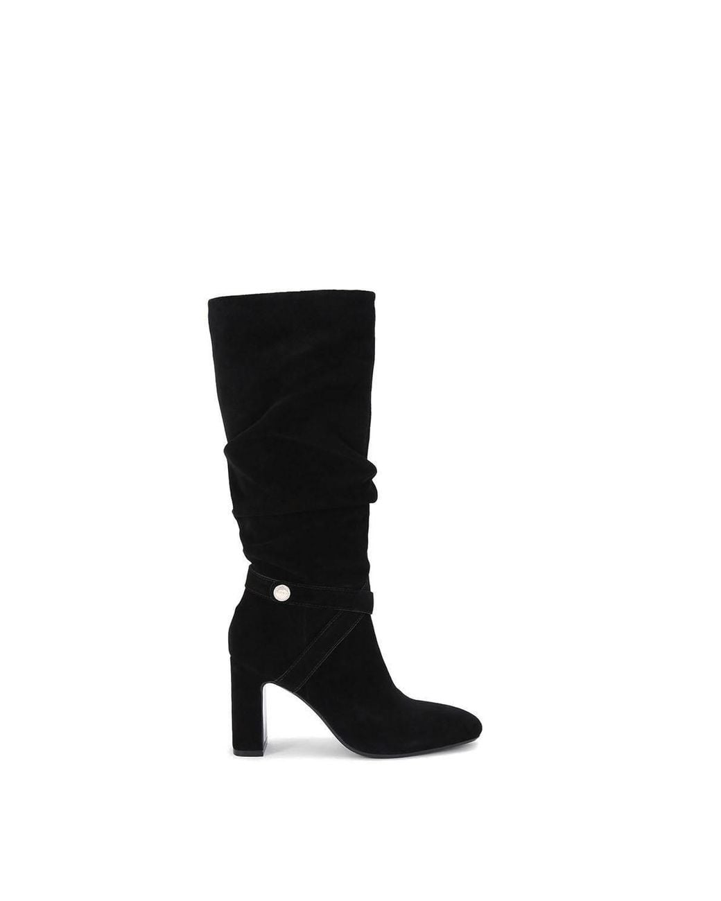 Carvela Kurt Geiger Black 'Jackpot Slouch Knee' Suede Boots