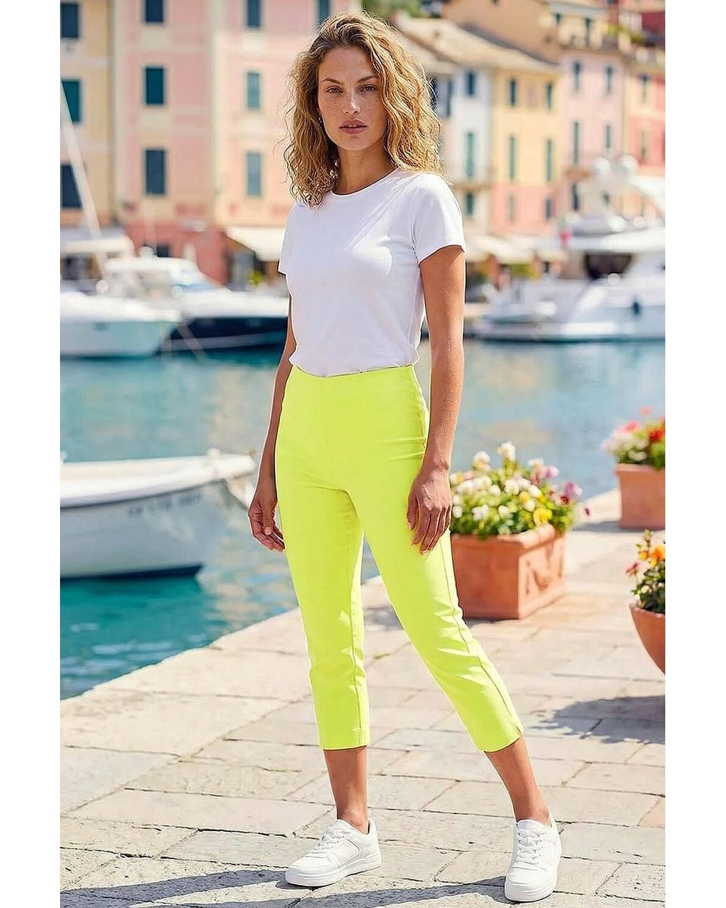 Roman Gray Cropped Stretch Trouser Capri Summer Leggings 3/4 Pedal Pushers