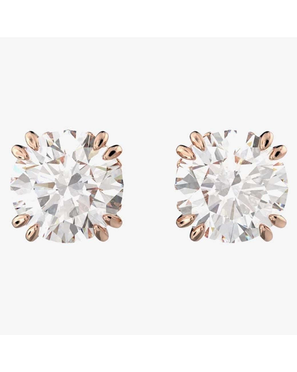 Swarovski Metallic Constella Rose-Plated Stud Earrings 5638801