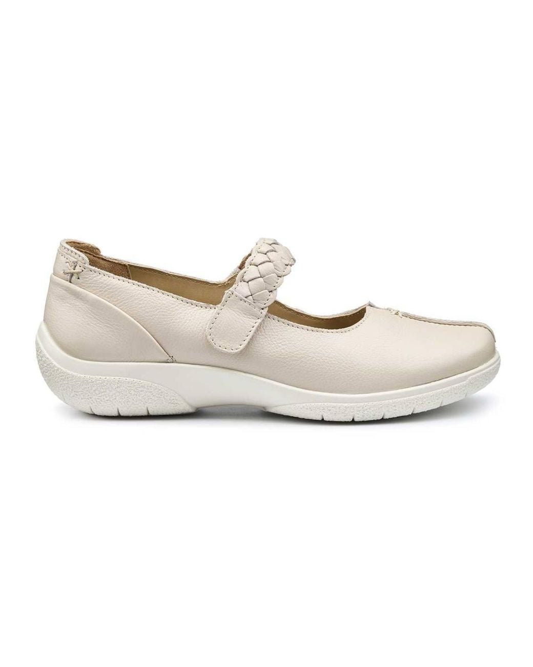 Hotter White Extra Wide 'Shake Ii' Mary Janes