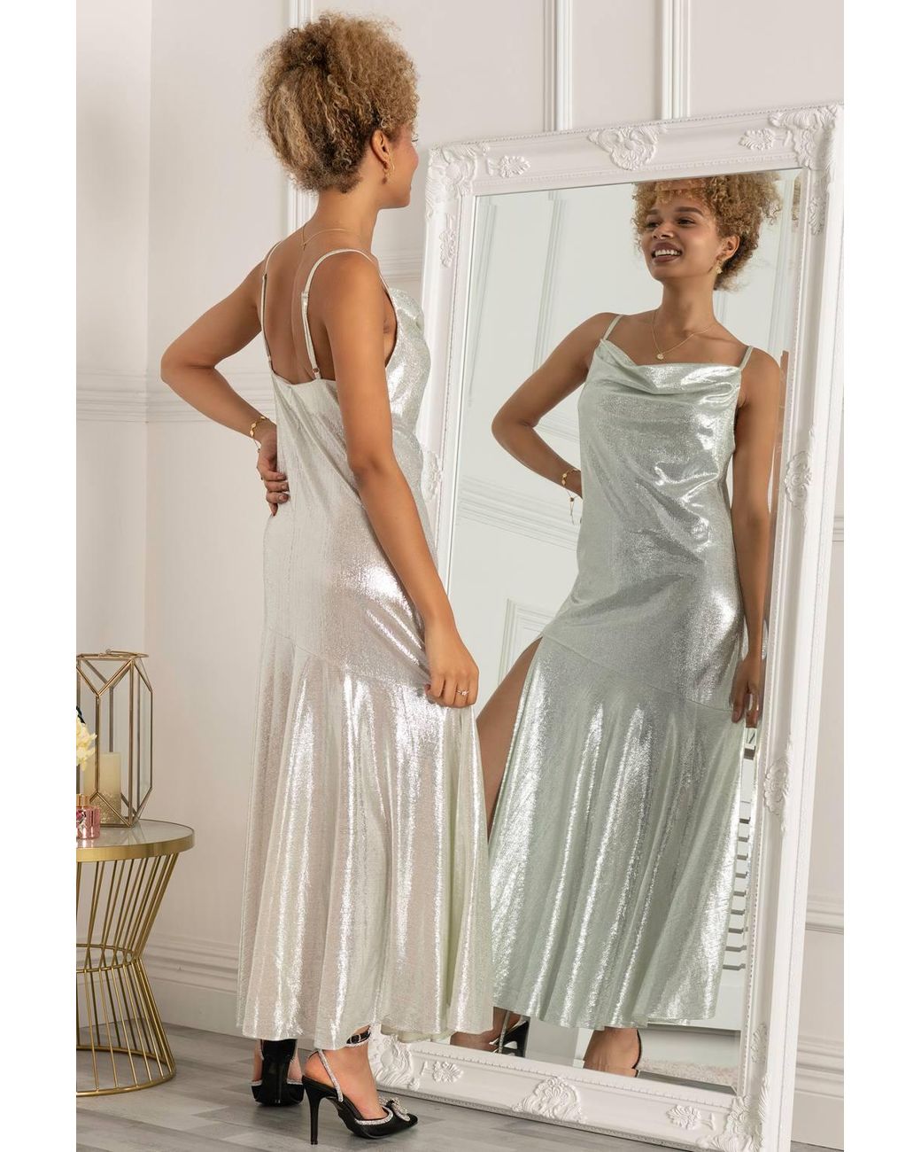 Jolie Moi Natural Ginny Spaghetti Strap Dress