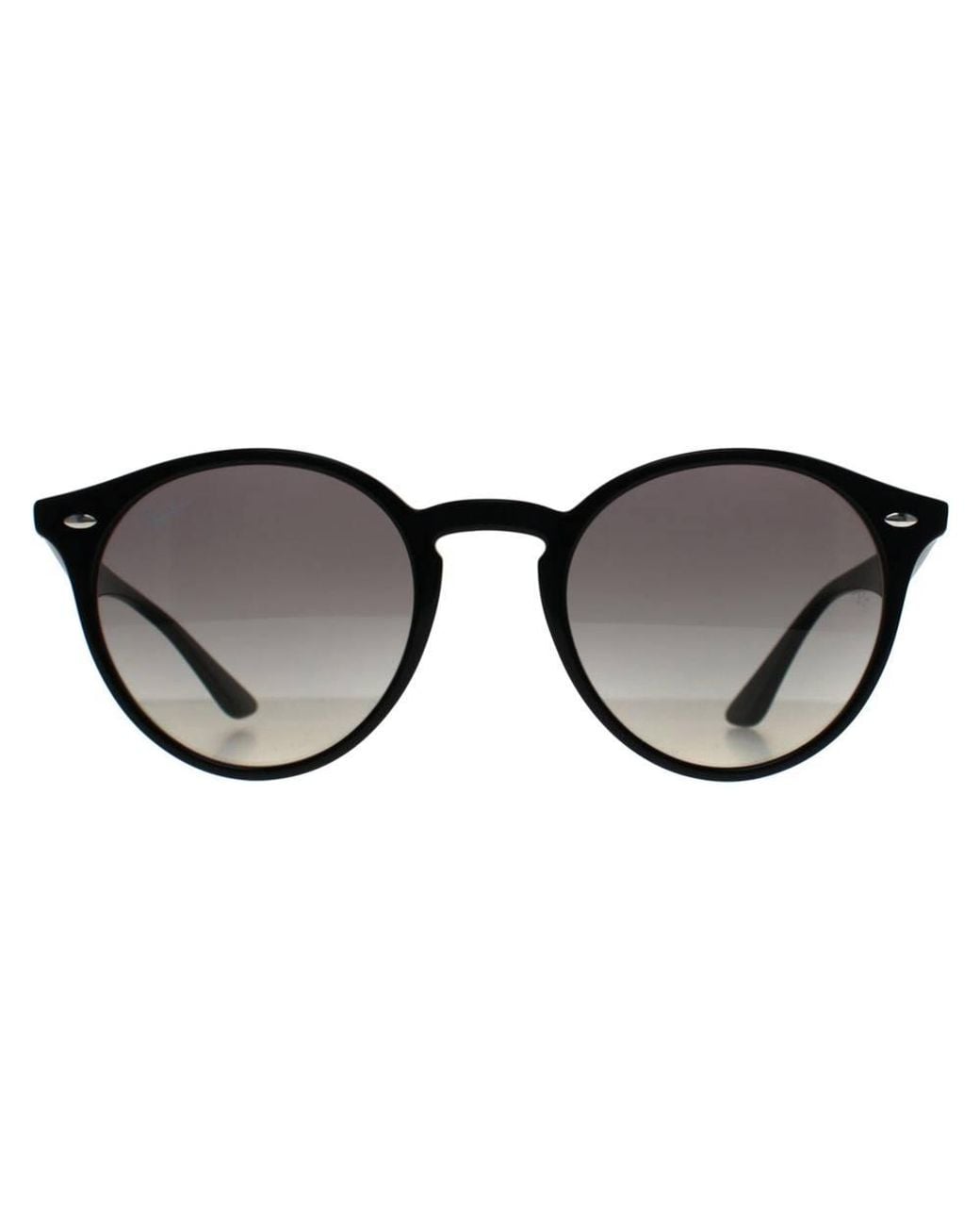 Ray-Ban Black Round Polished Gradient 2180