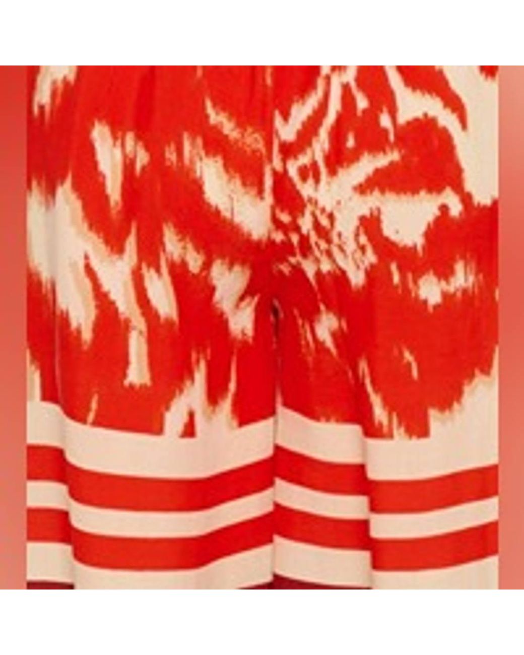 Saint Tropez Red High Waisted Loose Fit Shorts