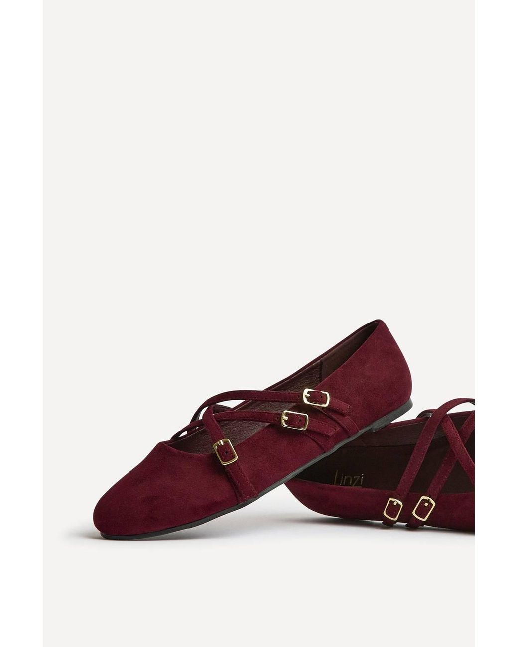 Linzi Purple Matrix Mary Jane Flats