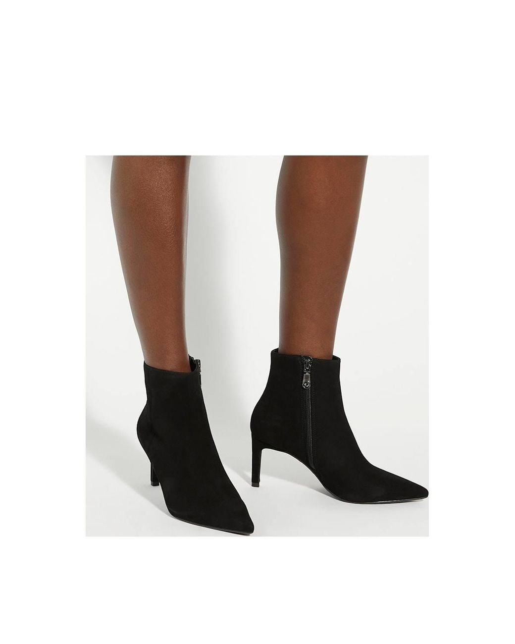 Dune Black Wide Fit 'Obsessively' Suede Ankle Boots